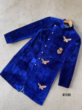 Load image into Gallery viewer, BT2195 Royal Blue Eagle Sherwani: Bold and Majestic Look 🦅✨
