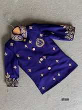 Load image into Gallery viewer, BT1999 👑Royal Blue Sherwani – Perfect for Your Little Prince&#39;s Celebrations! 💫
