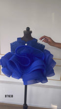 Load and play video in Gallery viewer, BT1638 Sapphire Splendor Party Gown - A Royal Twist on Celebration
