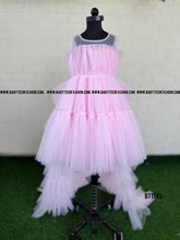 Load image into Gallery viewer, BT1343 Party wear Pink Detachable Long Tail Frock for Baby and Teenage Girls
