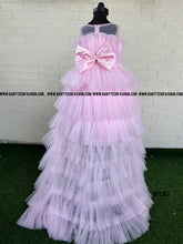 Load image into Gallery viewer, BT1343 Party wear Pink Detachable Long Tail Frock for Baby and Teenage Girls
