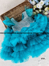 Load image into Gallery viewer, BT1117 Turquoise Treasure Party Dress - A Wave of Whimsy
