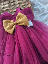 Load image into Gallery viewer, BT1383 Plum Perfection Bow-Accent Party Dress for Little Charms
