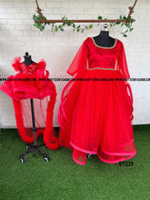 Load image into Gallery viewer, BT1225M Scarlet Elegance: Mother &amp; Baby Gala Ensemble
