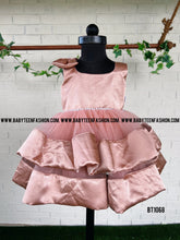 Load image into Gallery viewer, BT1068 Rose Gold Ruffle Dress - Little Fashionista&#39;s Delight
