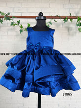 Load image into Gallery viewer, BT1075 Royal Rhapsody: Sapphire Elegance Party Gown for Trendsetting Tots
